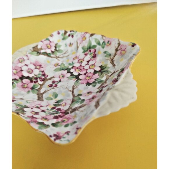 Vintage Shelley Floral Chintz Maytime Jam Trinket Dish 1940's RARE! - Picture 2 of 11